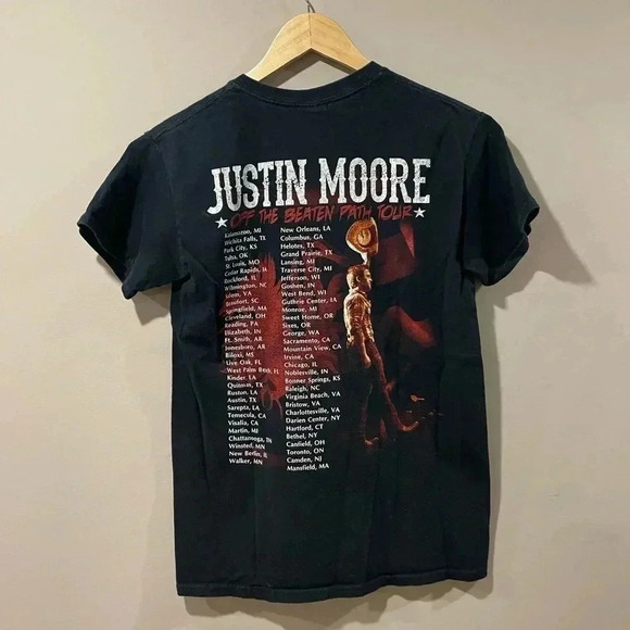 Justin Moore Tour Concert T-Shirt - Picture 2 of 6